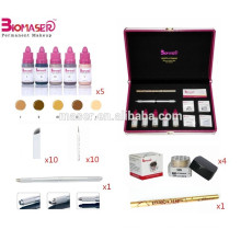 Kit de stylo Microblading permanent de maquillage 3D biomaser avec aiguilles microblade / pigment crème microblading